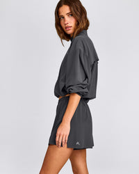 AirMove™ Lined Shorts 4" with Pocket and Reflective Logo | Coal