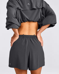 AirMove™ Lined Shorts 4" with Pocket and Reflective Logo | Coal