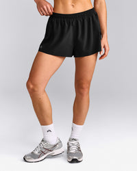 AirMove™ Lined Shorts 2" with Pocket and Reflective Logo | Black