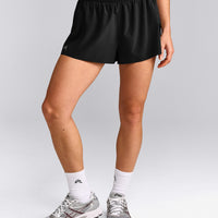 AirMove™ Lined Shorts 2" with Pocket and Reflective Logo | Black