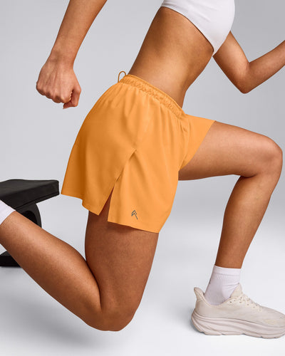 AirMove™ Lined Shorts 4" with Pocket and Reflective Logo | Powdered Orange