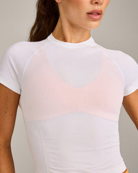 Oner Seamless Fitted Top | White