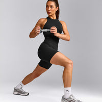 Oner Seamless Fitted Vest | Soft Black