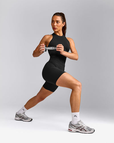 Oner Seamless Fitted Vest | Soft Black