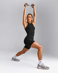 Oner Seamless Fitted Vest | Soft Black