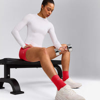 Performance Mid Crew Socks 1 Pack | Charged Pink