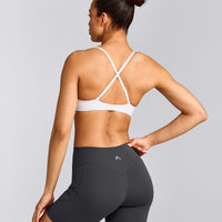 UnifiedMove™ Cross Back Sports Bra with Reflective Logo | White