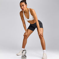 UnifiedMove™ Cross Back Sports Bra with Reflective Logo | White