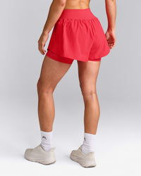 UnifiedMove™ Double Layer Shorts 5" with Reflective Logo | Charged Pink