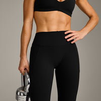 UnifiedMove™ Pocket Leggings with Bonding with Reflective Logo | Black