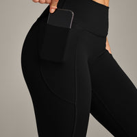 UnifiedMove™ Pocket Leggings with Bonding with Reflective Logo | Black