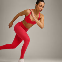UnifiedMove™ V Front Mid Rise Leggings with Reflective Logo | Charged Pink