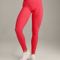 UnifiedMove™ V Front Mid Rise Leggings with Reflective Logo | Charged Pink