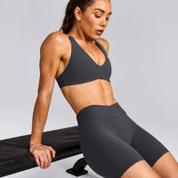 UnifiedMove™ V Front Mid Rise Shorts 6" with Reflective Logo | Coal