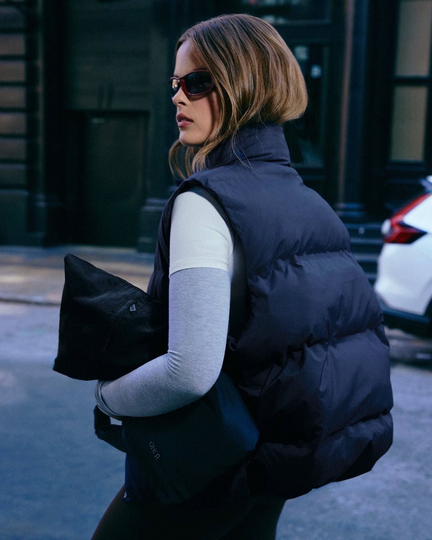 Oversized Puffer Vest | Deep Navy