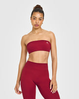 Unified Micro Bandeau Bralette | Ruby Red