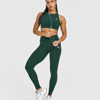 UnifiedMove™ High Waisted Leggings | Racing Green