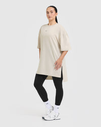 Raising The Bar Graphic Longline T-Shirt | Sand