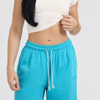 Raw Lounge Wide Leg Joggers | Aqua Blue