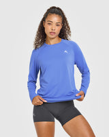 Go To Seamless Loose Long Sleeve Top | Glaucous Blue