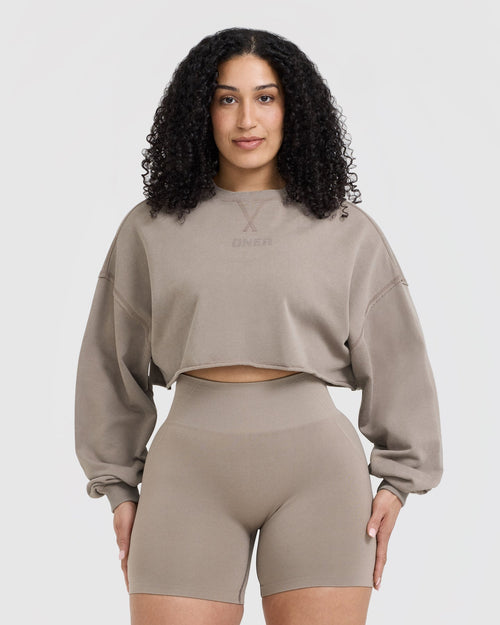 Oner Modal Raw Lounge Crop Sweatshirt | Minky