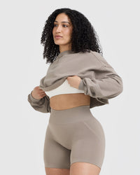 Raw Lounge Crop Sweatshirt | Minky