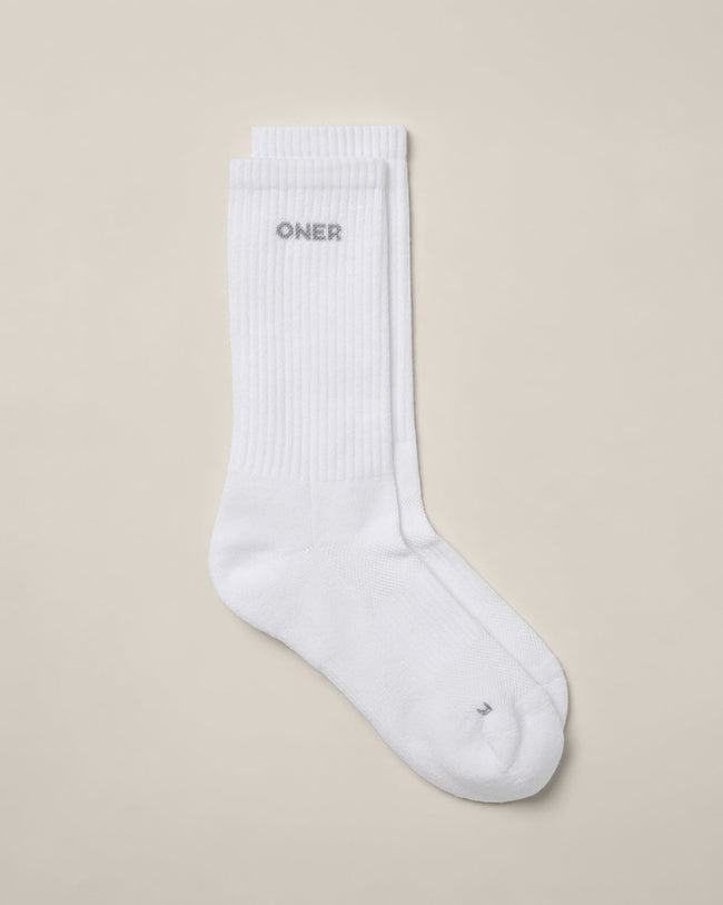 Oner Long Crew Socks 1 Pack | White