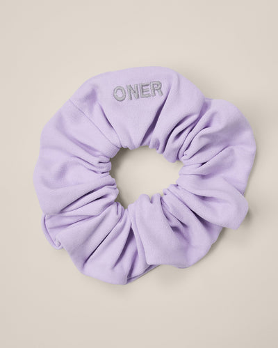 SoftMotion™ Scrunchie with Grey Logo | Lavender Purple