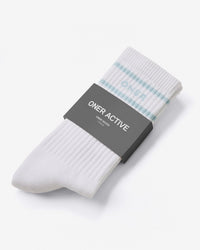 Varsity Stripe Long Crew Socks 1 Pack | Cloud Blue