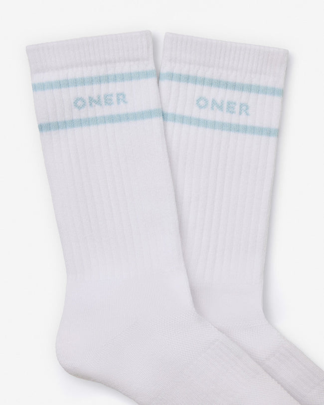Varsity Stripe Long Crew Socks 1 Pack | Cloud Blue