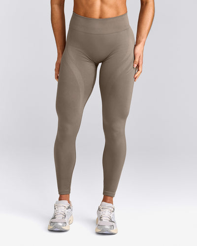 EnhanceLift™ Seamless Leggings with Grey Logo | Warm Minky
