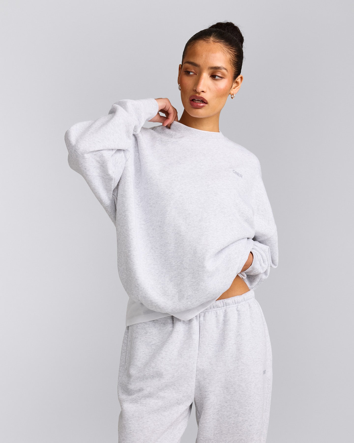 Foundations All Season Crew Neck Sweatshirt | Grey Marl