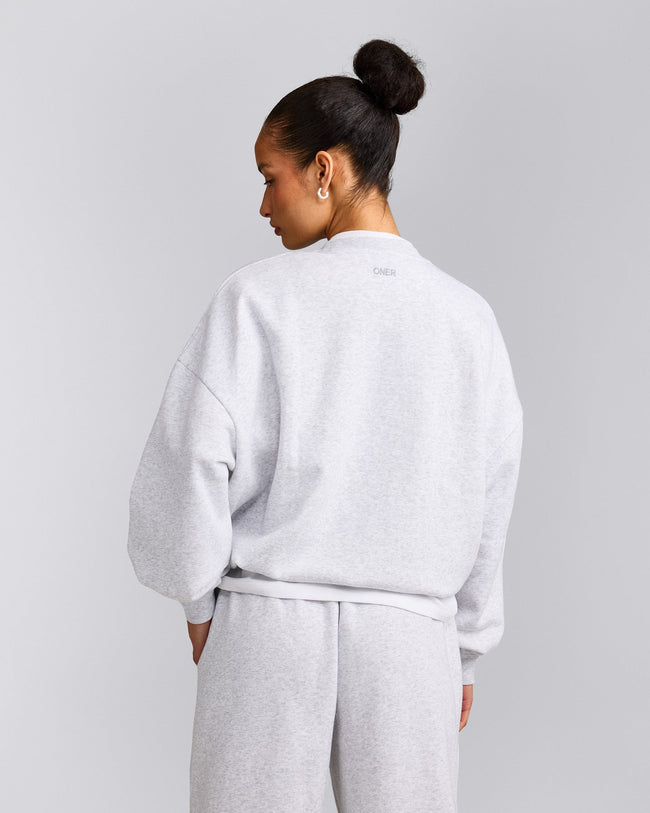 Foundations All Season Crew Neck Sweatshirt | Grey Marl