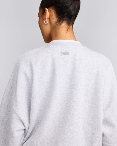 Foundations All Season Crew Neck Sweatshirt | Grey Marl