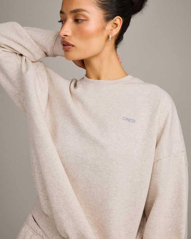 Foundations All Season Crew Neck Sweatshirt | Oat Marl