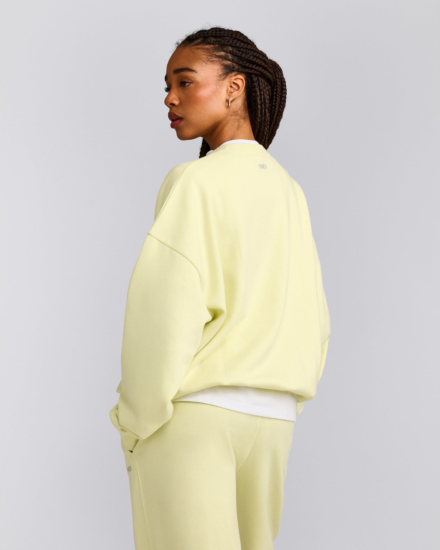 Foundations All Season Crew Neck Sweatshirt | Pastel Yellow