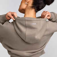 Foundations All Season Cropped Zip Through Hoodie | Minky