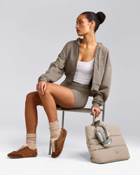 Foundations All Season Cropped Zip Through Hoodie | Minky