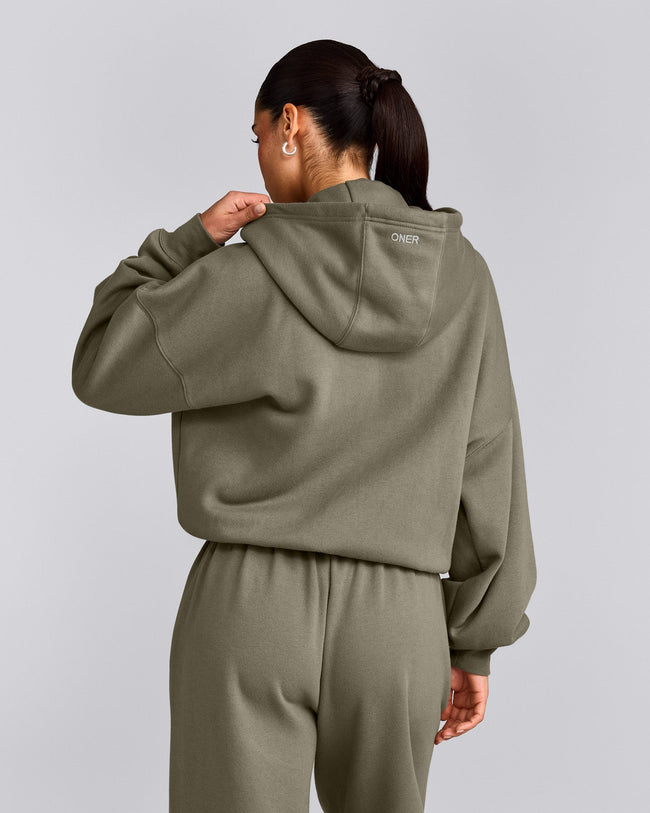 Foundations All Season Zip Through Hoodie | Alpine Green