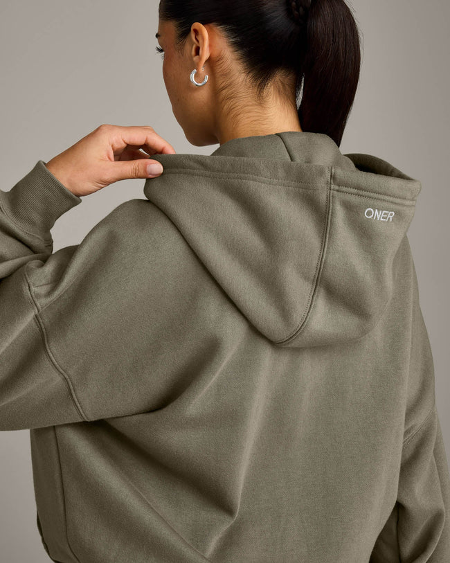 Foundations All Season Zip Through Hoodie | Alpine Green