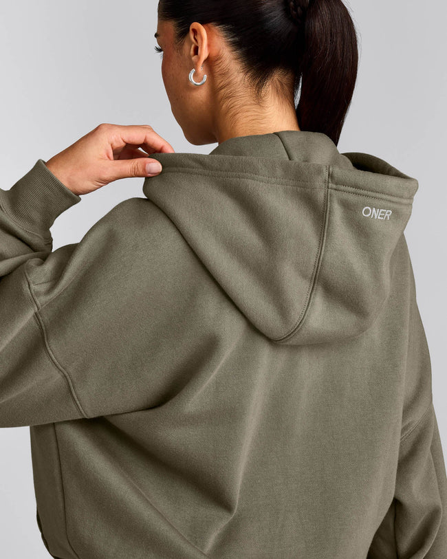 Foundations All Season Zip Through Hoodie | Alpine Green