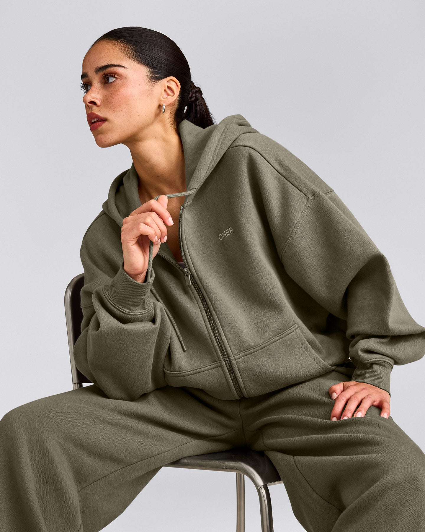 Foundations All Season Zip Through Hoodie | Alpine Green