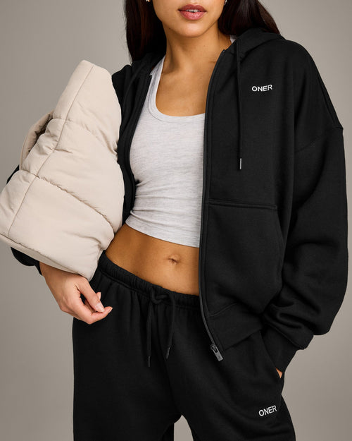 Foundations All Season Zip Through Hoodie | Black