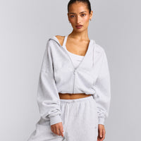 Foundations All Season Zip Through Hoodie | Grey Marl