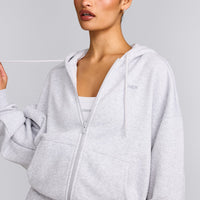 Foundations All Season Zip Through Hoodie | Grey Marl