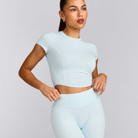 Mellow™ Motion Crew Neck Mid Top | Cloud Blue