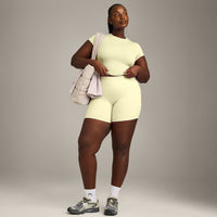 Mellow™ Motion Crew Neck Mid Top | Pastel Yellow