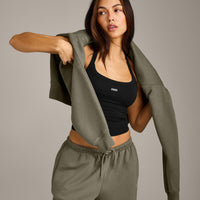 Mellow™ Rib Racer Back Mid Vest with Built in Bra Shelf | Black