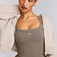 Mellow™ Rib Racer Back Mid Vest with Built in Bra Shelf | Warm Minky