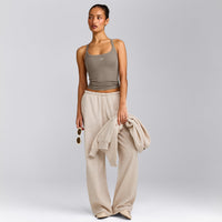 Mellow™ Rib Racer Back Vest with Built in Bra Shelf | Warm Minky